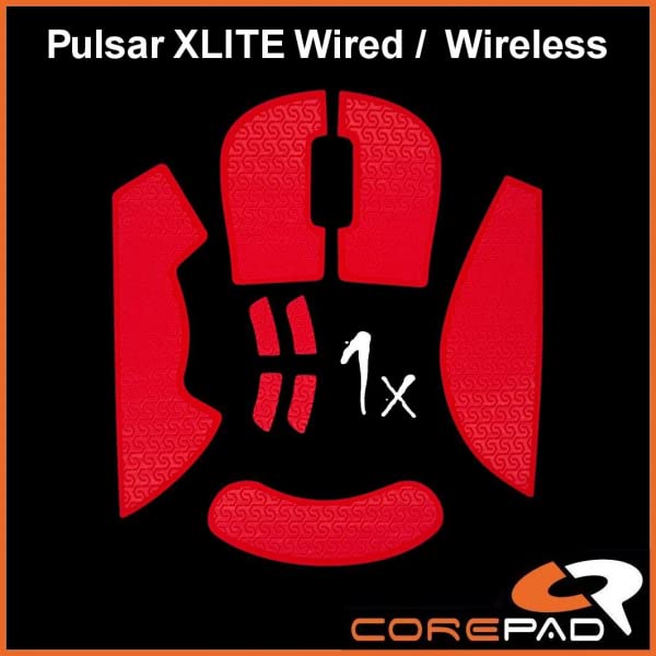 Corepad Soft Grips Grip for Pulsar XLITE Wired/Pulsar XLITE Wireless/Pulsar XLITE V2 Wireless 1set [] (Red)