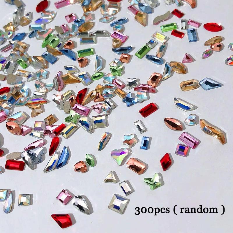 

WTEMPO Mixed Colorful Nail Art Charms Flatback Mini Nail Decorations Kit DIY Crafts Making Supplies Festive Home Indoor Outdoor Party Decorations random*300pcs разноцветный