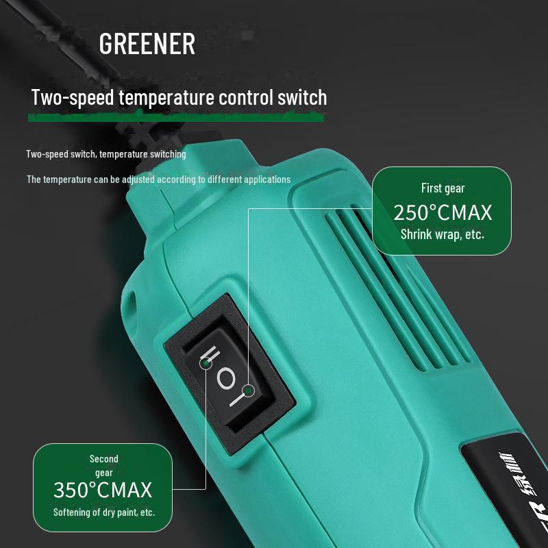Green Forest High-Temperature Heat Gun for Film Shrinking & Mobile Repair