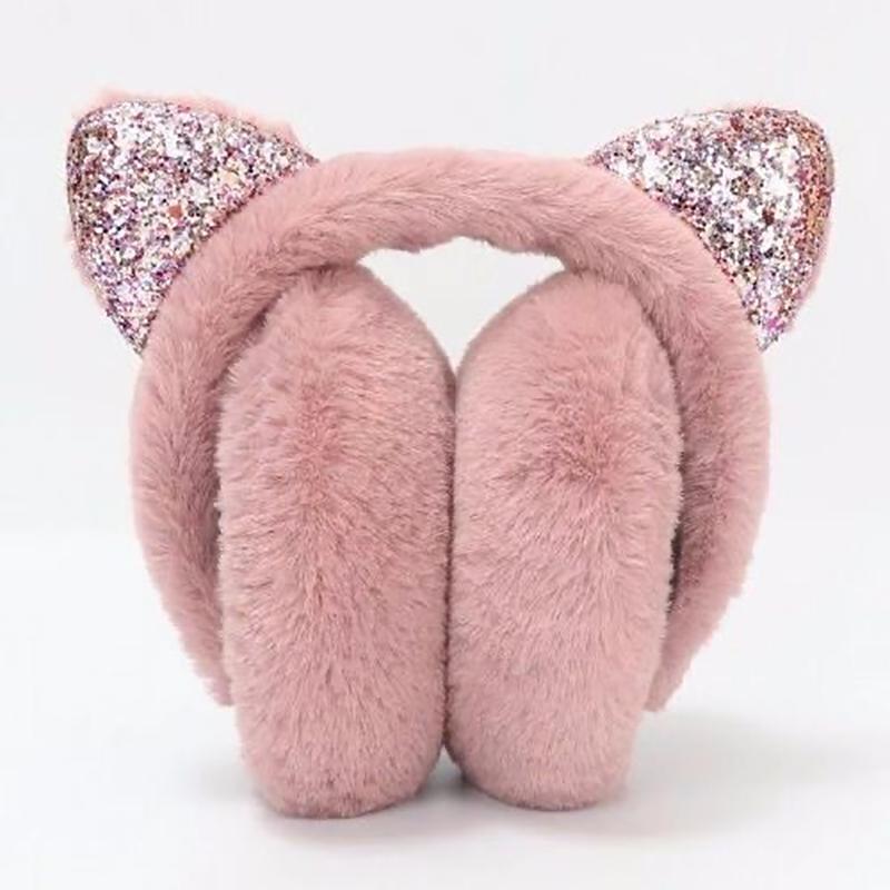 Cute Cat Ears Plush Ear Muffs Winter Children Adult Cycling Warm Ear Protection Windproof Ear Warm Ear Muffs