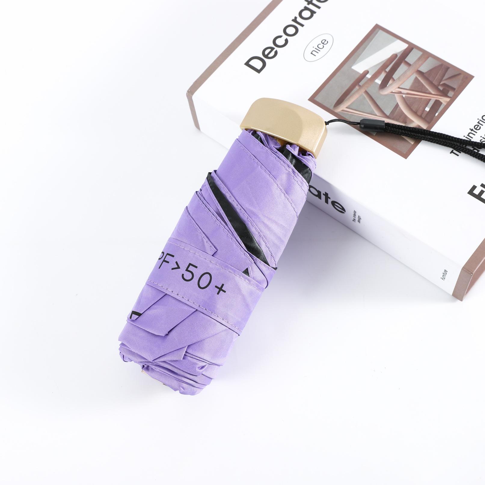 

Плоские зонты от солнца на пять человек, складные зонты, небольшие и портативные капсулы, зонты от УФ-излучения и дождя, зонты фиолетовый