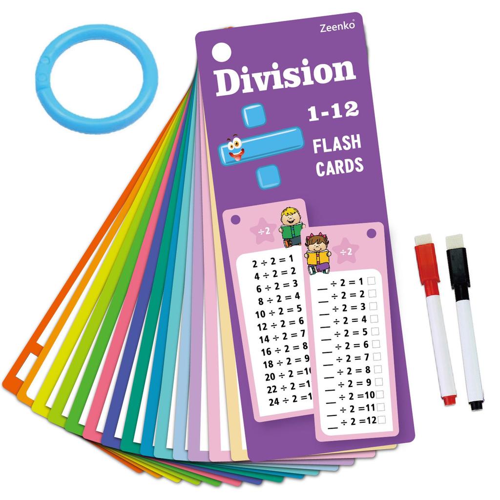 15 Reusable Erasable Math Addition Flashcards for Children's Learning