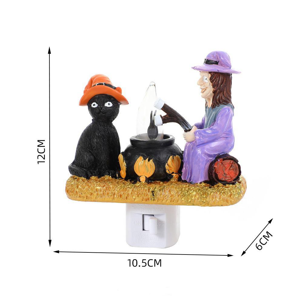 Halloween Ghost Witch Night Light Cute Bonfire Twinkle Funny Home Decoration Ornament Creative Halloween Lighting