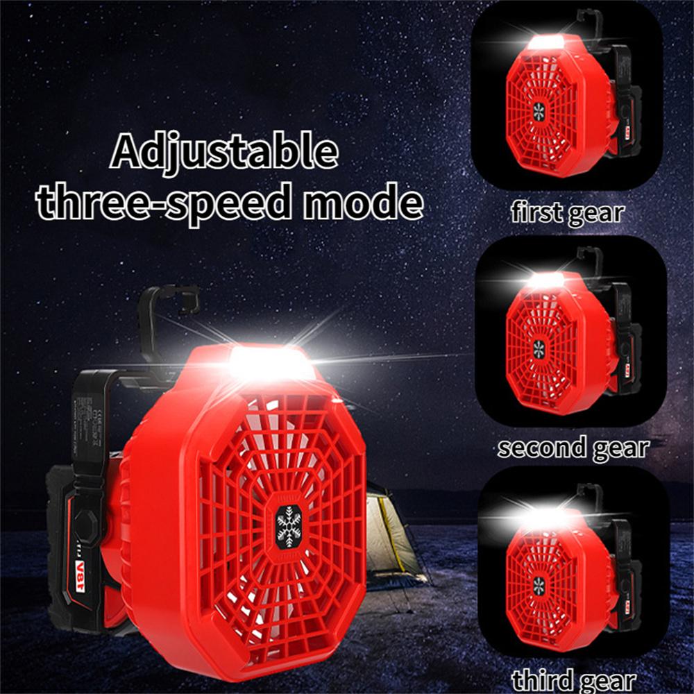 Portable Camping Tent Ceiling Fan+LED for Milwaukee M18 Battery