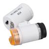 60X Mini Magnification Magnifier Portable Jewellery Cash Magnifier Detector LED Light Pocket MicroscopeWhite