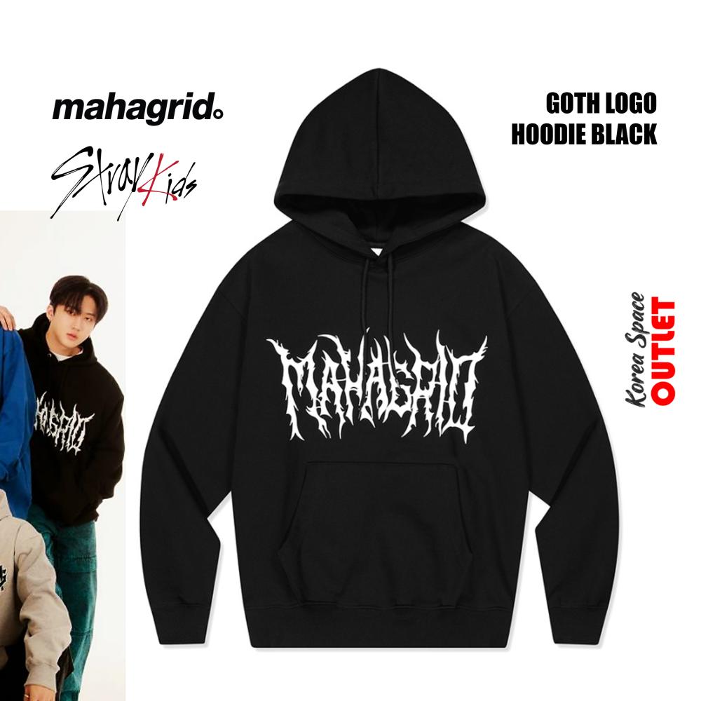 

[Stray Kids] Stray Kids и Mahagrid Collaboration, GOTH LOGO HOODIE BLACK
