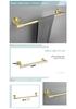Brushed Gold 304 Stainless Steel Bathroom Set: Knurled Towel Rack, Towel Bar, Paper Holder, and Coat Hook