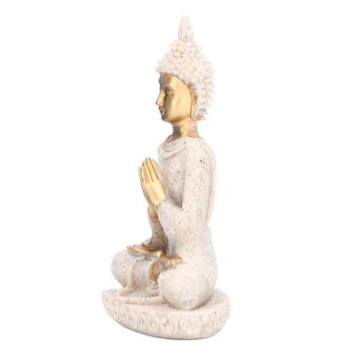 Buddha Statue   Craftsmanship Clear Engraving Strong Frost Resistance Resin Meditating Buddha Statue for Hallway