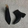 Pointed Toe Women Ankle Boots Winter Suede Dress Heeled Shoes Designer Luxury Boots 2025 New Casual Chelsea Botas Mujer