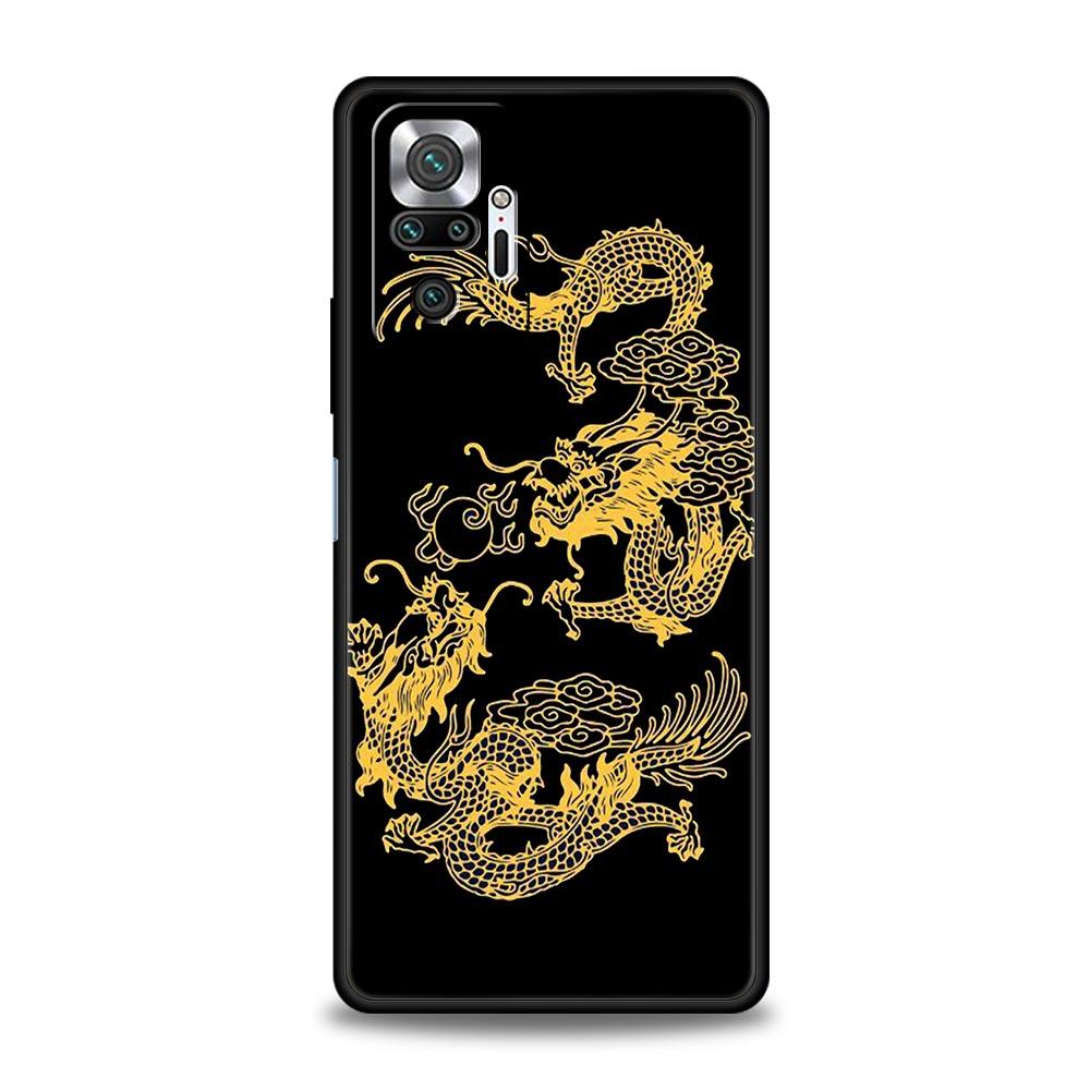 Silicone Phone Case For Xiaomi Redmi Note 12 10 11 9 8 Pro Plus 9S 7 8T 9T 9A 8A 9C K40 Gaming Soft Cover Bumper Dragon Fashion