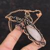 Rose Quartz Necklace Copper Wire Wrapped Jewelry Gemstone Necklace Handmade Adjustable Necklace Copper Wire Wrapping Necklace Gifts For Mom