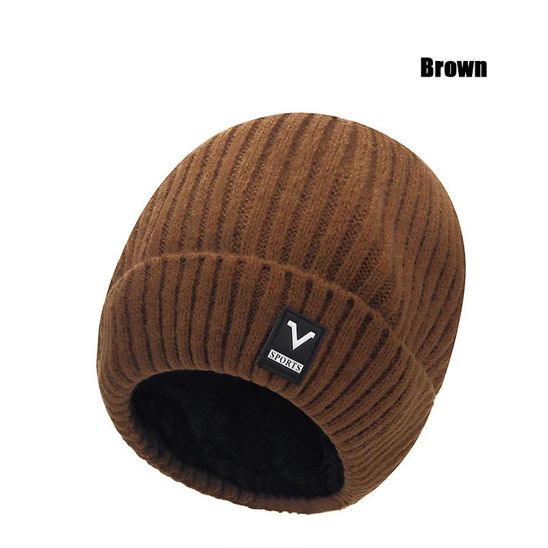 Beanie Men Slouchy Knit Skull Cap Warm Stocking Hats Guys Women Striped Winter Beanie Hat Cuffed Plain Hat