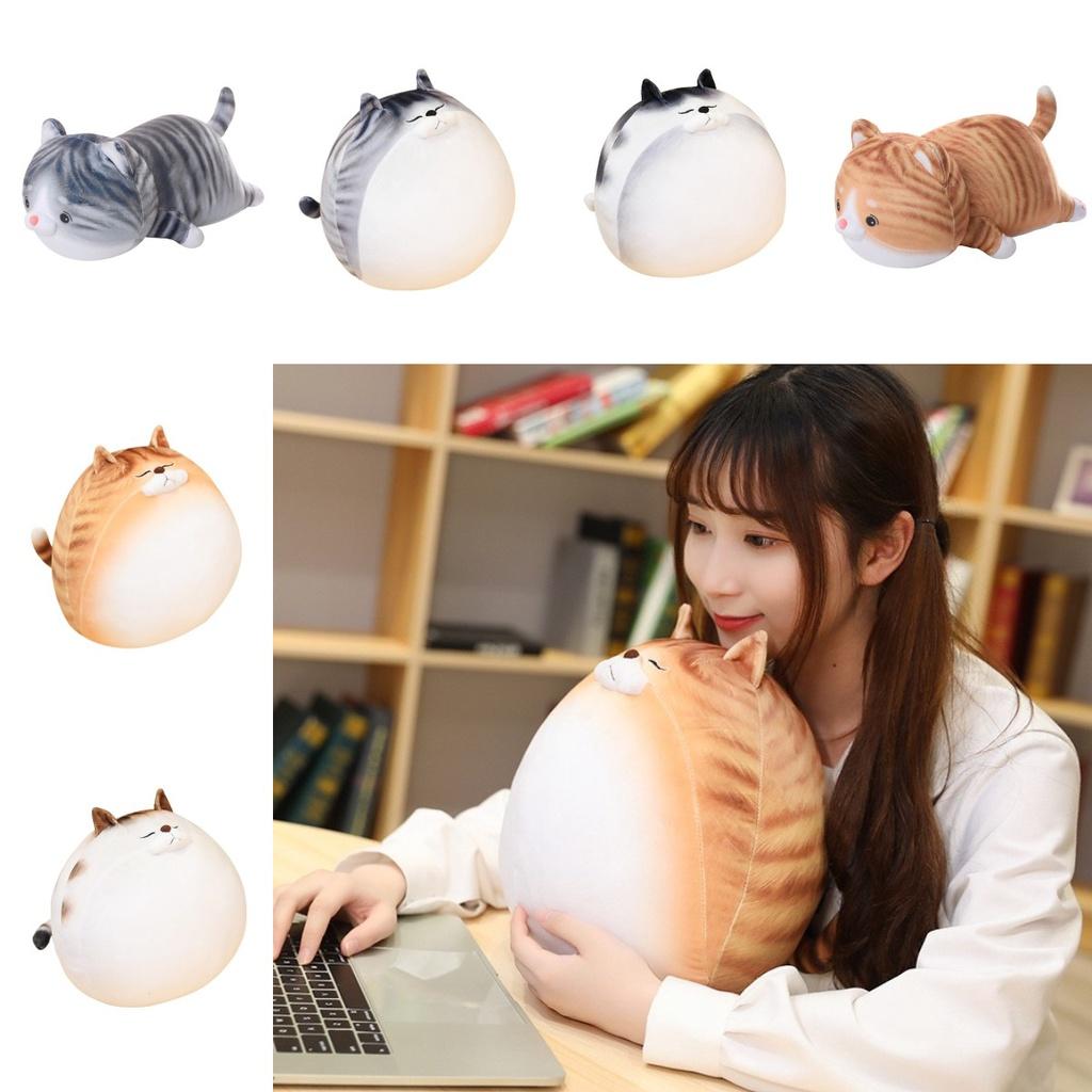 Big Huggable Cat Plushie For Bedtime Cuddles With Realistic Design And Smooth Stitching