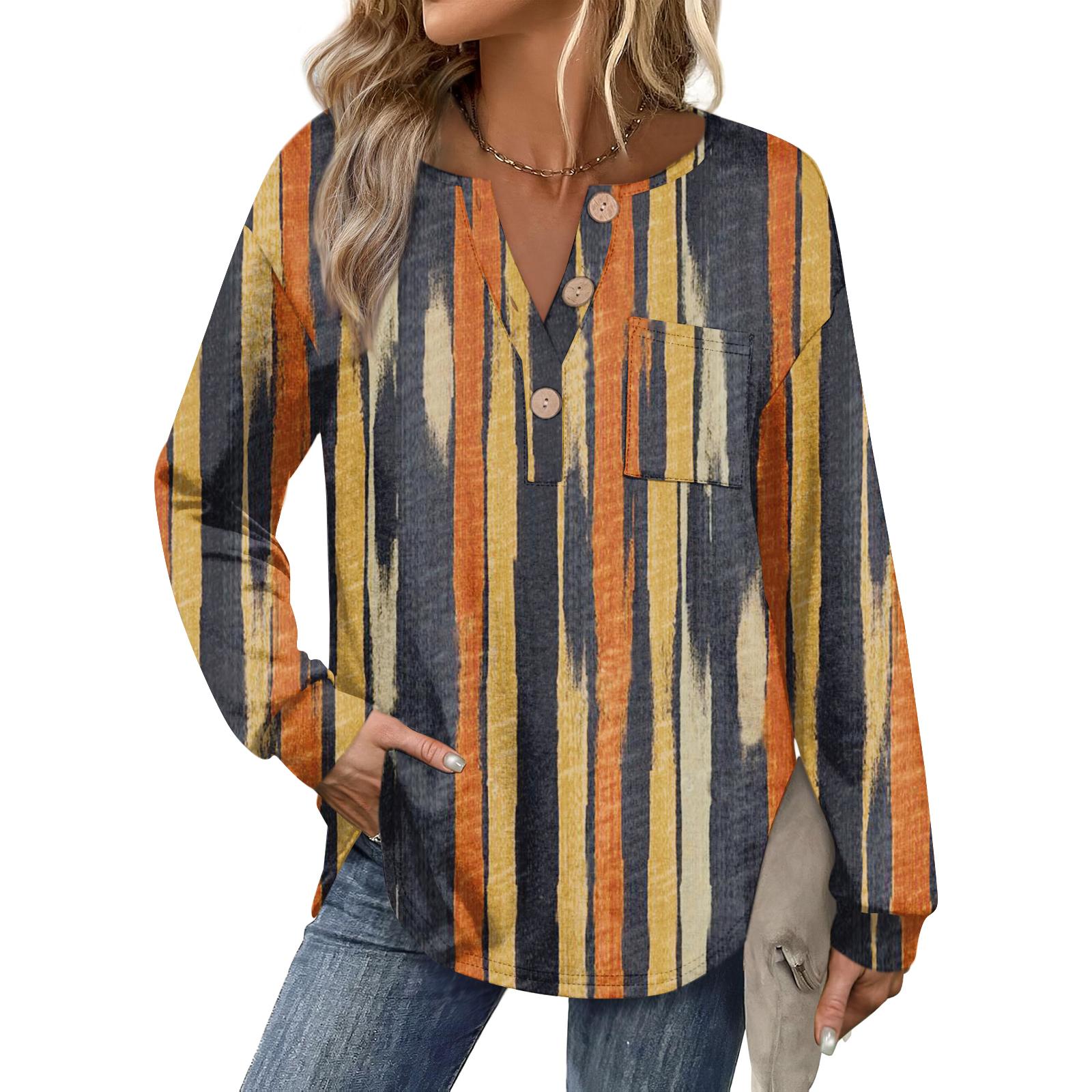 

Женский модный топ с длинными рукавами в стиле ретро с принтом M шафрановый