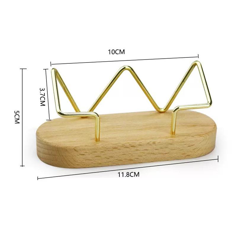 Desk Wooden Business Card Display Stand Wood Business Card Holder For Postcard Holder For Office Home Desktop