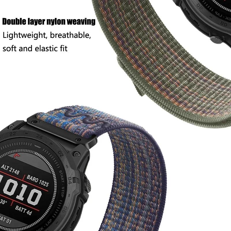 22mm 26mm Quick Fit Nylon Strap for Garmin Watch Fenix 8 47mm 51mm 7 7X Pro 6X 5X Enduro 3 Fenix 5 5X 6 6XPro 935 Band Watchband