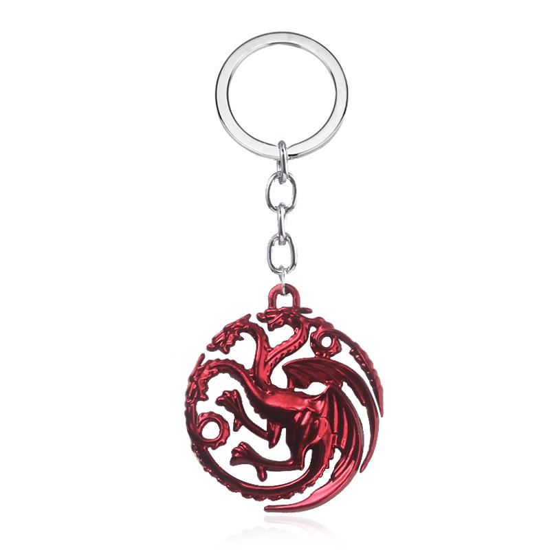 Classic Movie Dragon Shape Keychain Wolf Head Pendant Fashion Trend Bottle Opener Keyring for Fan Collectible Accessories