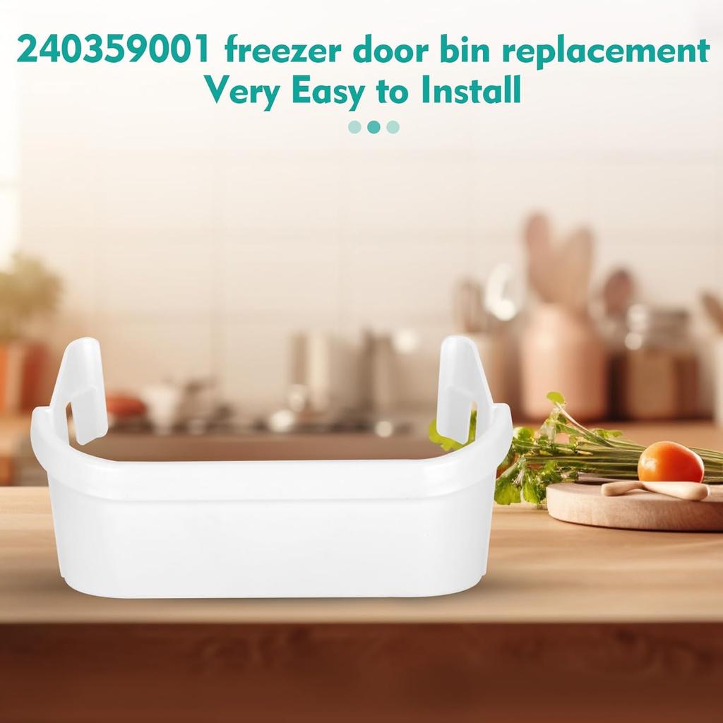 UPGRADED 240359001 Freezer Door Bin Compatible with Frigidaire 240359000 Replacement AP2116072 240359007 Freezer Door Bin, Also Compatible with