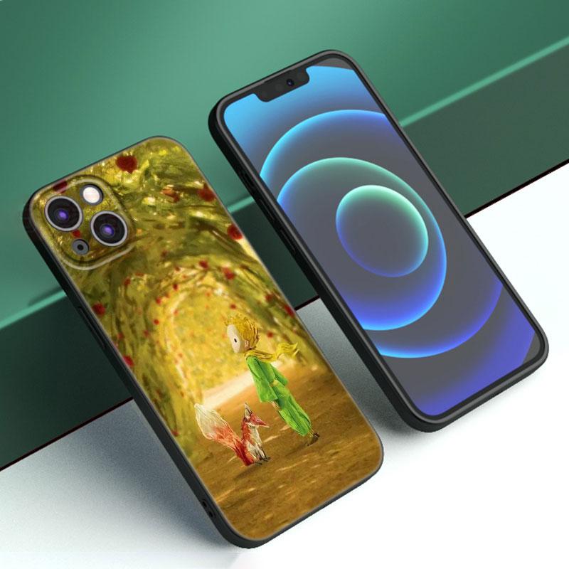 The Little Prince Art Phone Case For Apple iPhone 12 13 Mini 11 14 15 Pro Max 7 8 Plus X XR XS SE 2020 2022 Black Silicone Case