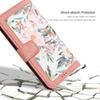 For iPhone 17 Air Case PU Leather Floral Phone Cover with Card Slots