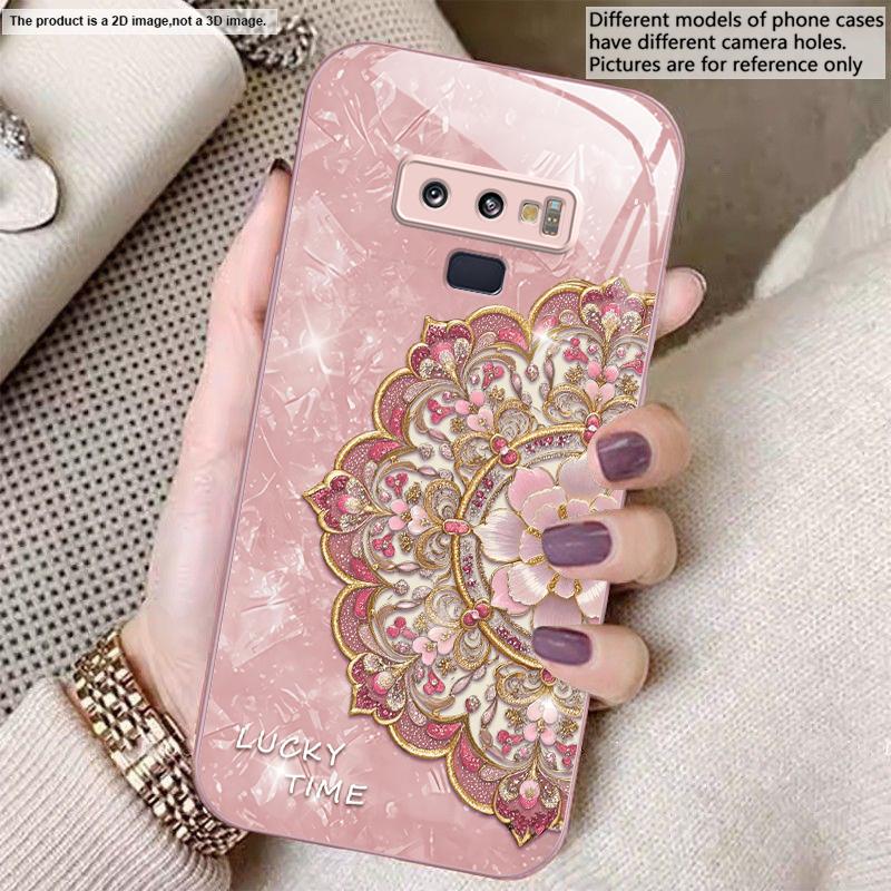 

Fragrant Golden Mandala For Samsung A01 02 A03 Core 04 05 A06 10 12 A13 14 5G 15 16 M02 12 Note 8 9 10 20 glass Ultra phone case Galaxy Note9