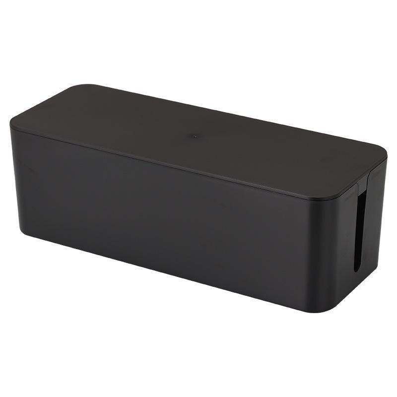 Wire Storage Box with Wooden Lid - Socket & Cable Organizer