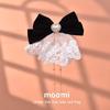 New Year Red Velvet Bow Hair Clips for Girls - Heart Design