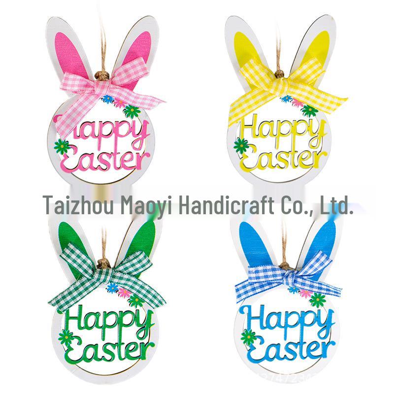 Wooden Easter Rabbit Ornaments - DIY Painted Hanging Decorations