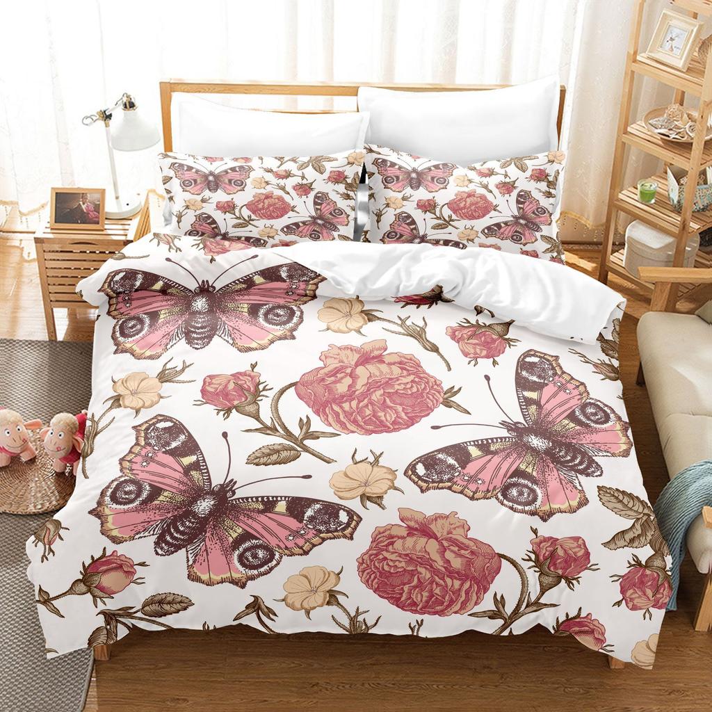 Grinding Three-Piece Butterfly Series 3D Digital Printing Bedding Kit Factory