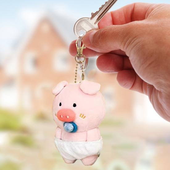 Piggy Keychain Cute Plush Pacifier Pig Hanging Ornament for Girls Soft
