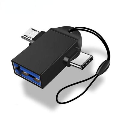 OTG Type C Adapter 2in1 Micro Usb To USB C Adapter Mobile Phone Flash Drive Reader Mouse Connector USB Cable Converter