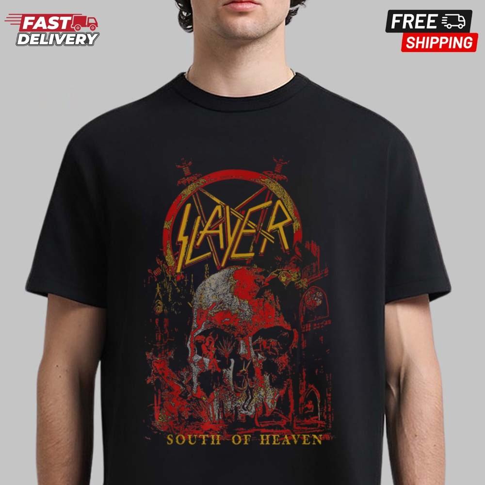 

Slayer South of Heaven Three Color Shirt Legend Heavy Metal Shirt Gift for Fan Unisex T-Shirt XL