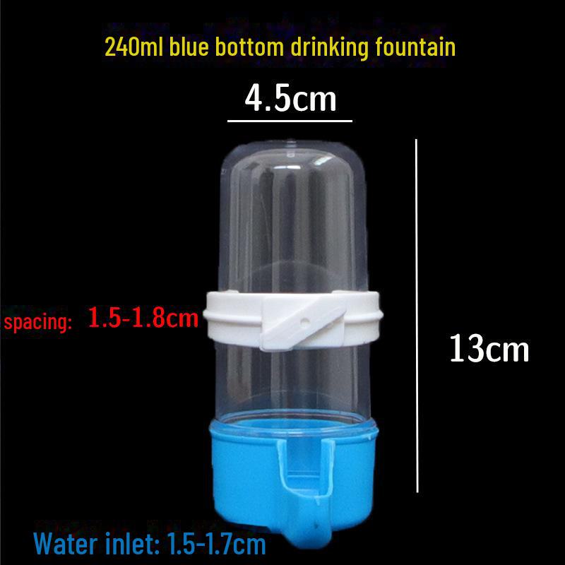 Automatic Bird Water and Feed Dispenser for Large Parrots and Mynahs