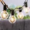 Solar G40 String Lights Outdoor Hanging Lamp 30 E12 LED Bulbs 2700K Warm Light with Remote Control IP44 Waterproof for Outdoor B