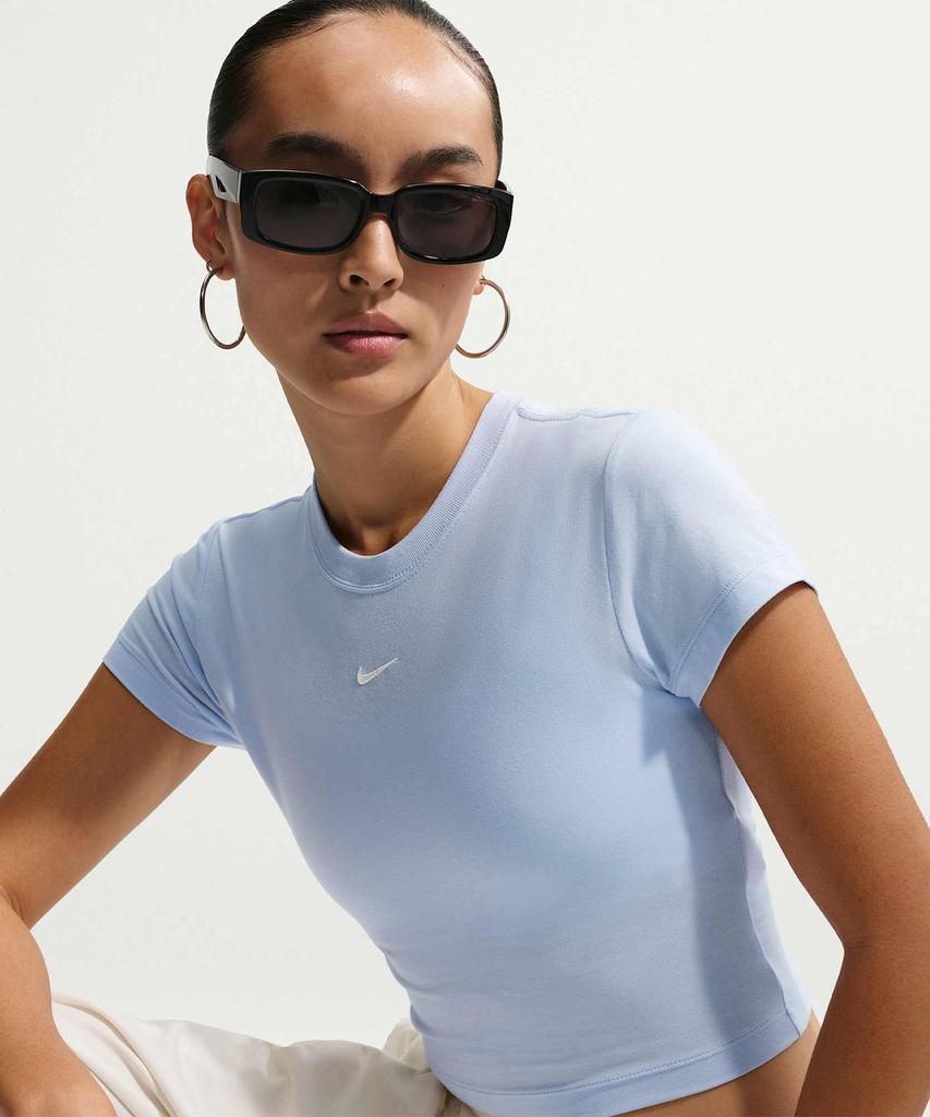 Nike Sportswear Chill Knit Crop T-Shirt W - Hydrogen Blue:Sale / Hf9539-407