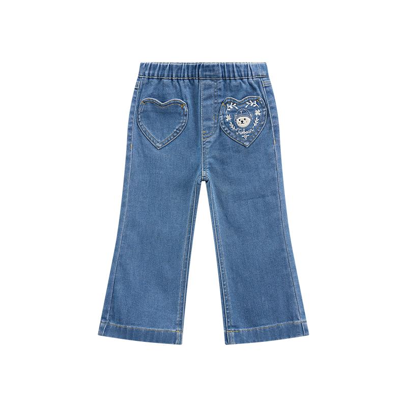 Teenie Weenie Kids  Girls  Love Heart Pocket Micro-Flare Jeans 110