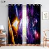 Bedroom Living Room Space Study Atmosphere Draperies for Cartoon Style Planet Starry Sky 3d Print Draperies 100 % Polyester Suitable Perfect ideal