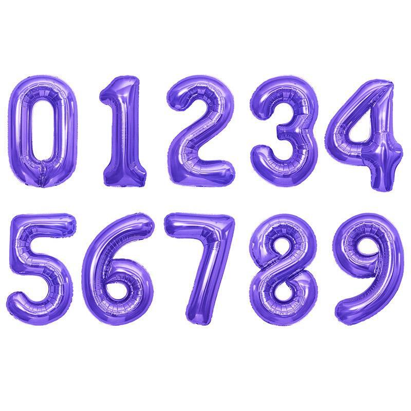 32inch Birthday Foil Number Balloons Big Red Blue Pink Silver Gold Kids Birthday Wedding Baby Shower Party Decor Digital Globos