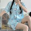 Pigiama Cartoon Chiikawa Xiaohachi Donna Estivo Manica Corta Pantaloncini Studente Carino Dolce Usaki Pois