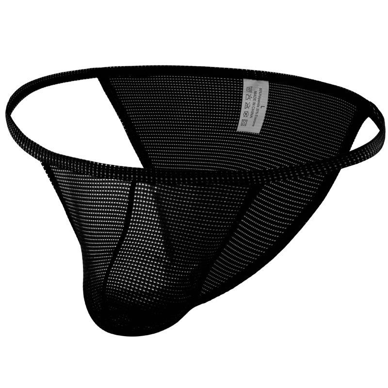 Men's Mesh High-Cut Low-Waist Briefs with U-Shaped Large Pouch - Sexy, Comfortable, and Breathable.