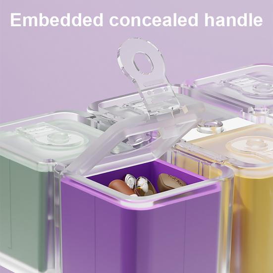 Pill Box Weekly Organizer with Independent Compartments Pill Case Spill-Proof Compact Container for Pockets Small Bags