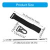 1pc/2pcs Tie Belt Wrap Strap Fishing Casting Rods Holder Belt Metal Buckle Strap Fishing Pole Tether with Coiled Lanyard