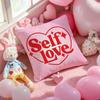 Love Yourself Love Life Cushion Cover Pattern Printed Pillowcase for Living Room Sofa Cushion Cover & Bedroom Decor