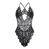 Sexy Lingerie Solid Color Wireless Bra Backless Tempting Breasts Sexy Lace Jumpsuit