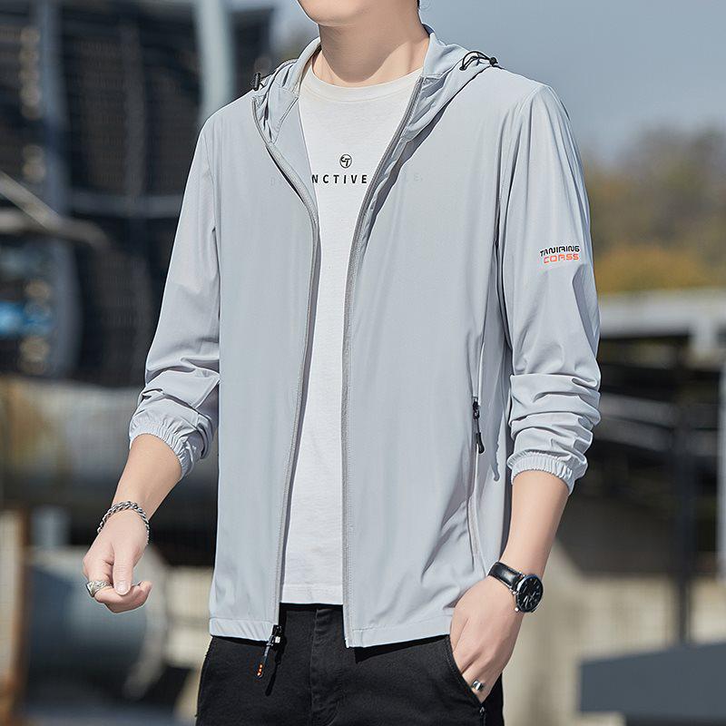 Men's Ultra-Thin Hooded Sun Protection Jacket for Summer Outdoor Sports & Fishing