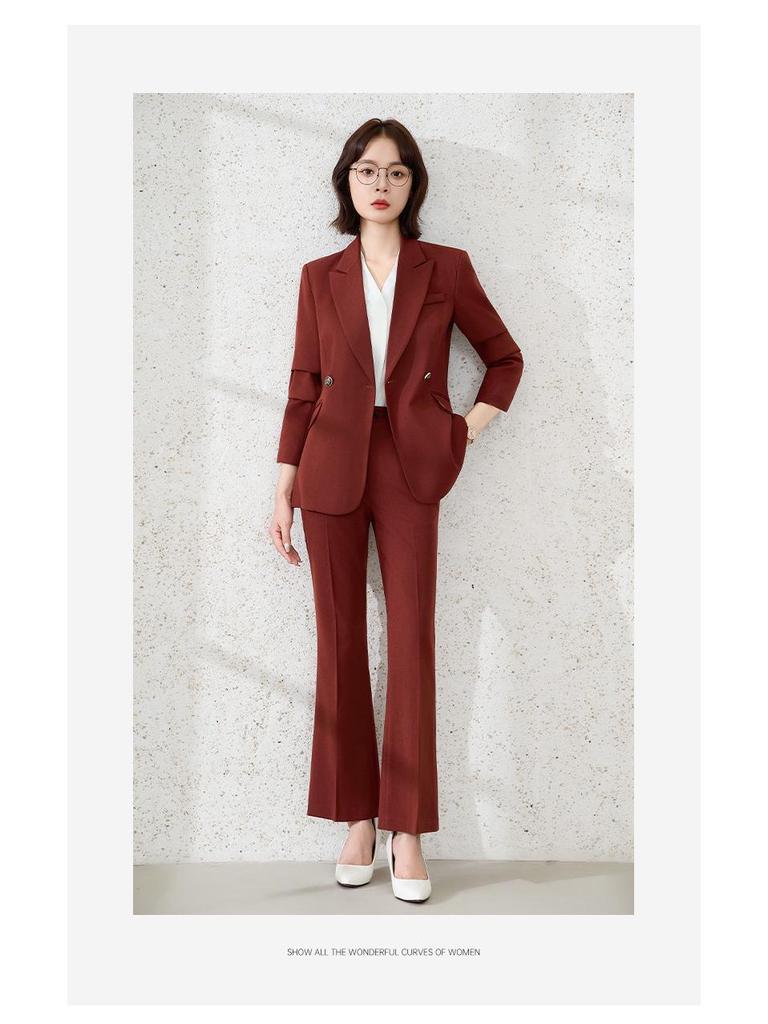 2025 Damen Herbst/Winter Schlaghose Anzug Set - Formelle/Freizeitliche Arbeitskleidung