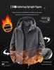 Men's Trendy Fleece Hooded Jacket: Warm, Thick, Casual Outdoor Coral Fleece for Autumn and Winter.