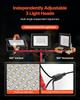 LED Work Light with Stand, 15000 Lumens, Three-Head Portable Camping Light with Individual Switch, Tripod Stand, 3.3 m Power Cord, for Indoor Outdoor
