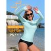 CHARMLEAKS Damen Rashguard Langarm Badeanzüge UV UPF 50+ Reißverschluss Schwimmshirt Schnelltrocknende Sonnenshirts