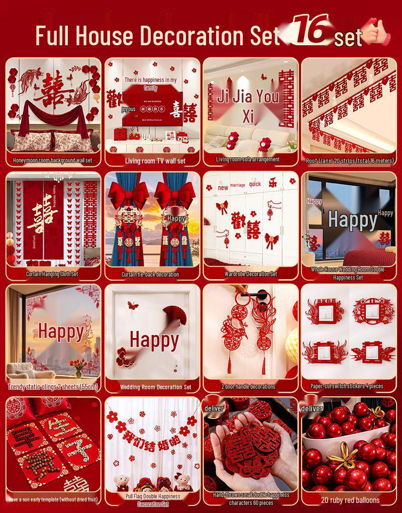 Komplett Bröllopsrumsinredningsset för Sovrum & Nytt Hus